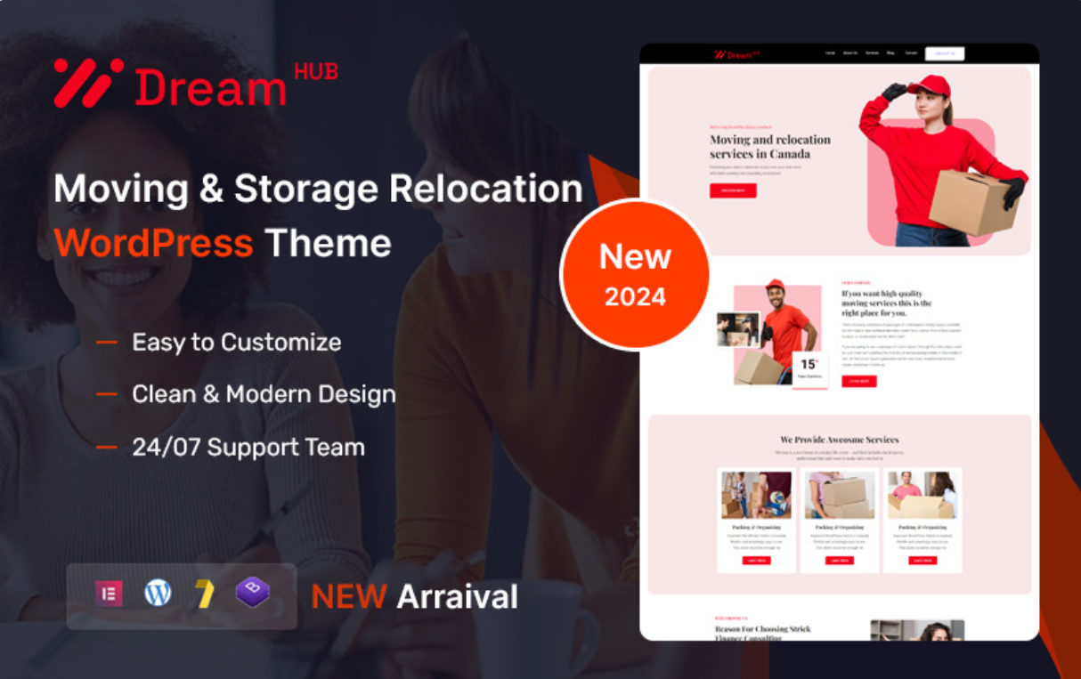 Dreamhub - Moving & Storage Relocation WordPress Theme