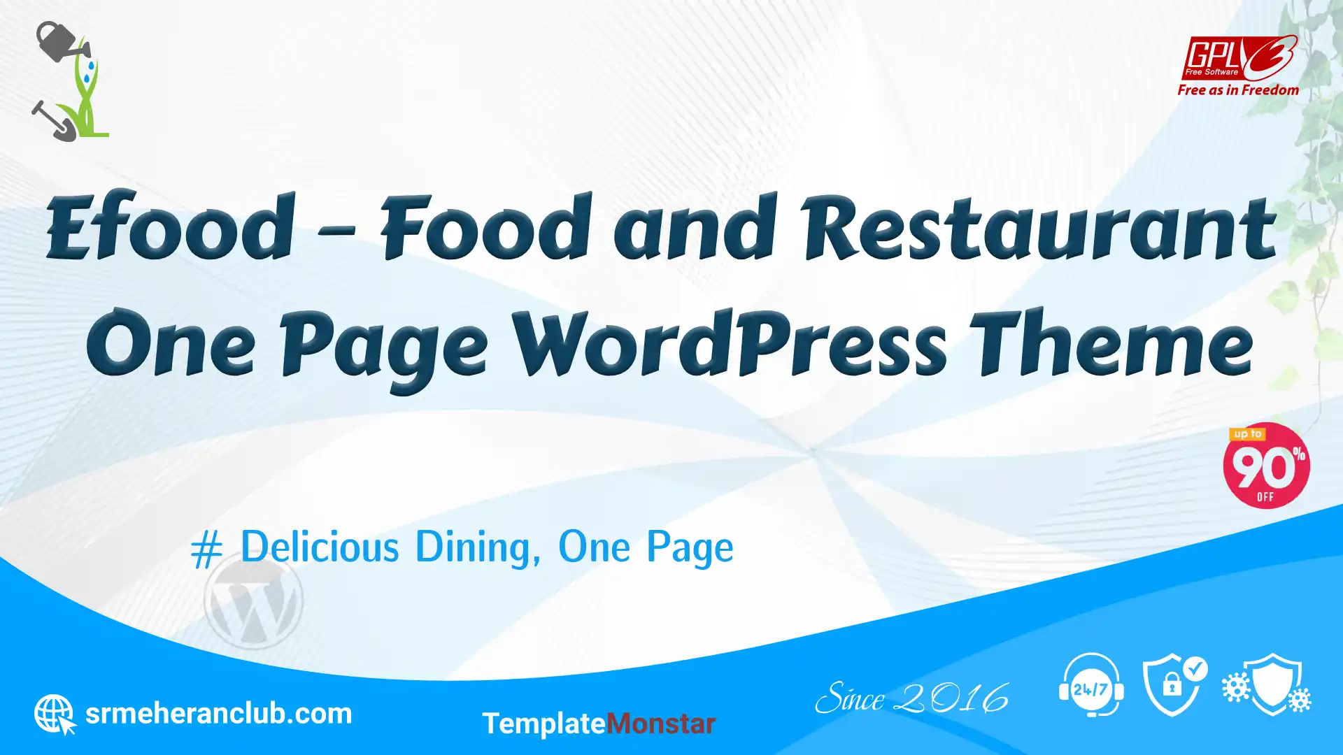 Efood – Food and Restaurant One Page WordPress Theme — Theme by Templatemonster