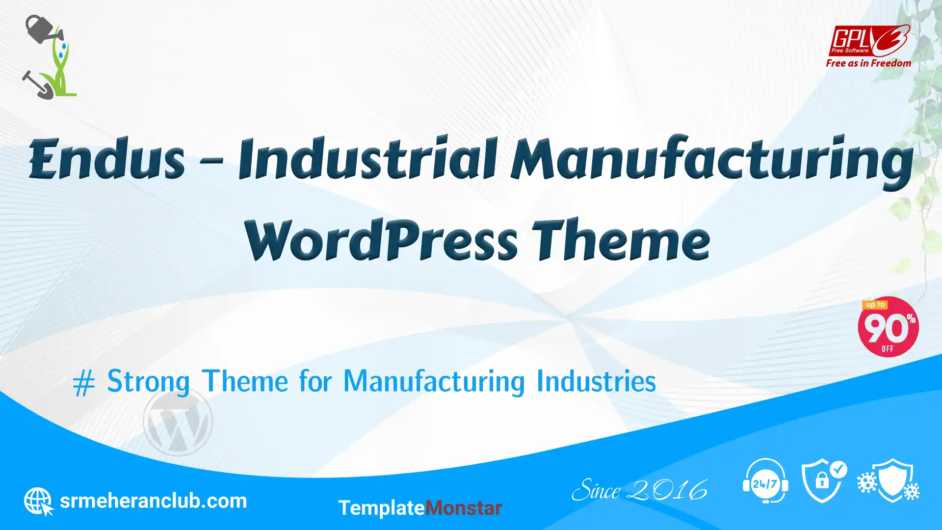 Endus – Industrial Manufacturing WordPress Theme — Theme by Templatemonster