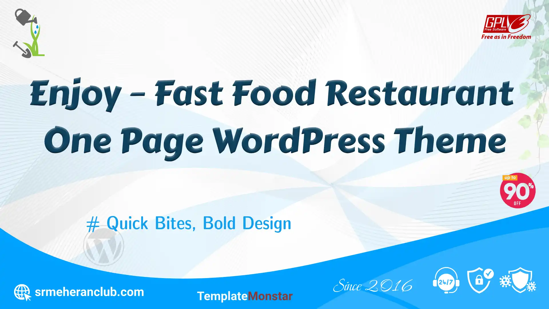 Enjoy – Fast Food Restaurant One Page WordPress Theme — Theme by Templatemonster