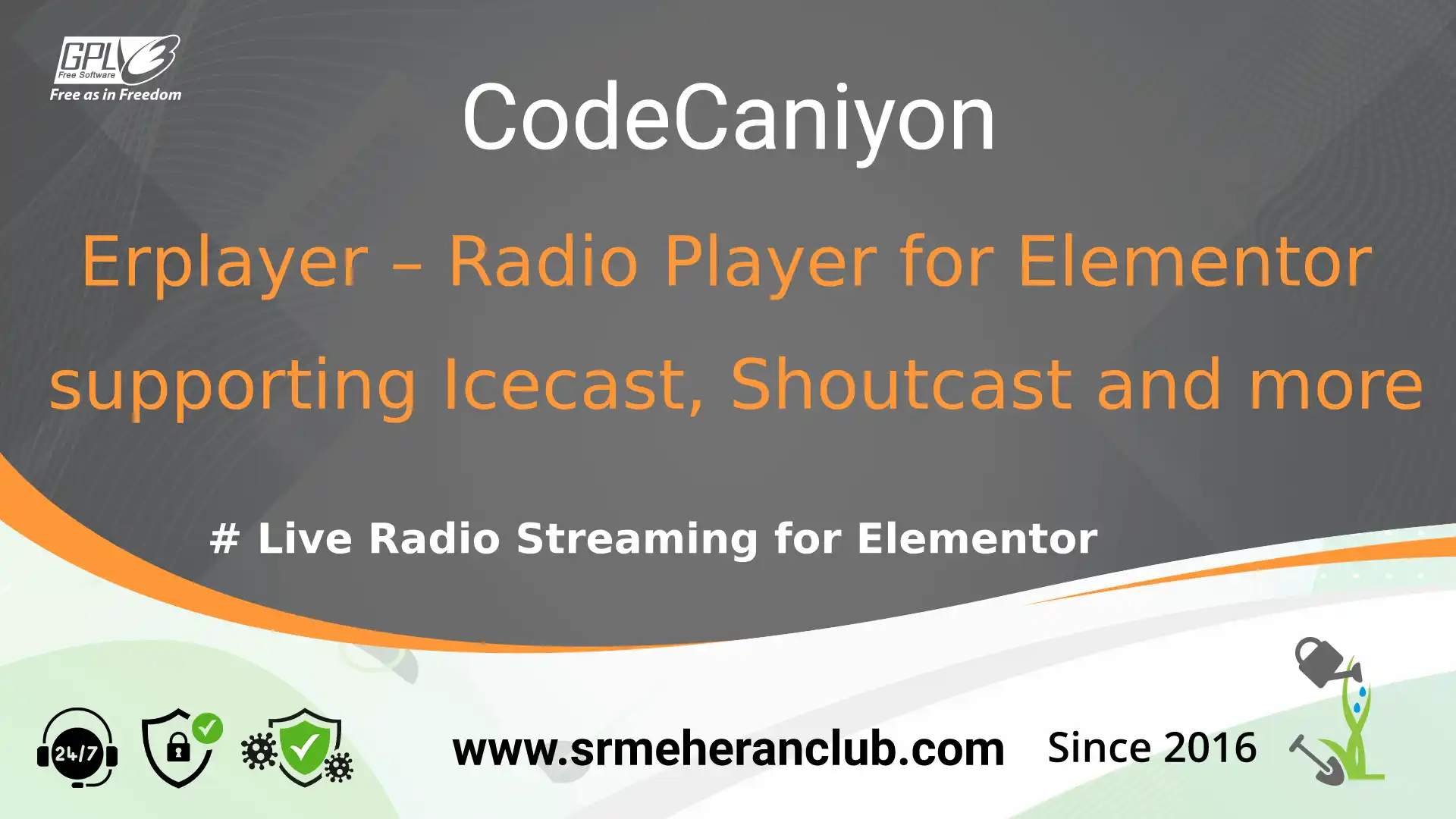 Erplayer – Radio Player for Elementor supporting Icecast, Shoutcast and more — Plugin by Codecanyon