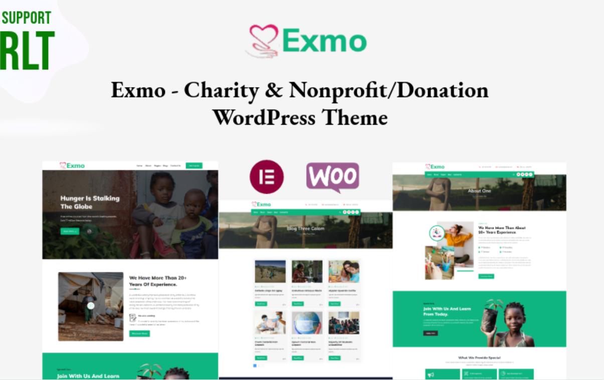 Exmo - Charity & Nonprofit Donation WordPress Theme