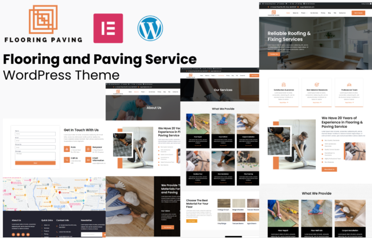 Flooring and Paving Services WordPress Theme