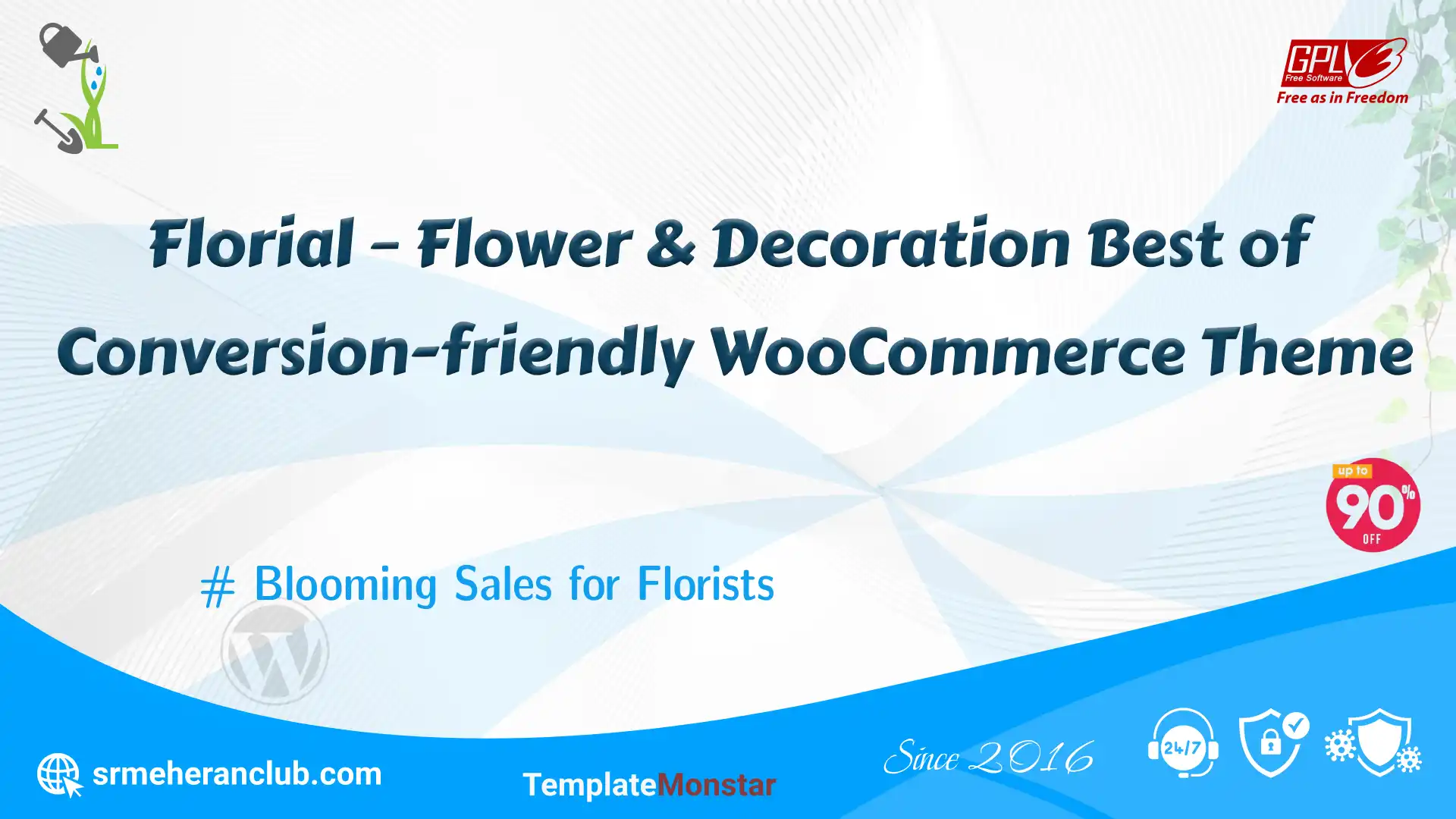 Florial – Flower & Decoration Best of Conversion-friendly WooCommerce Theme — Theme by Templatemonster