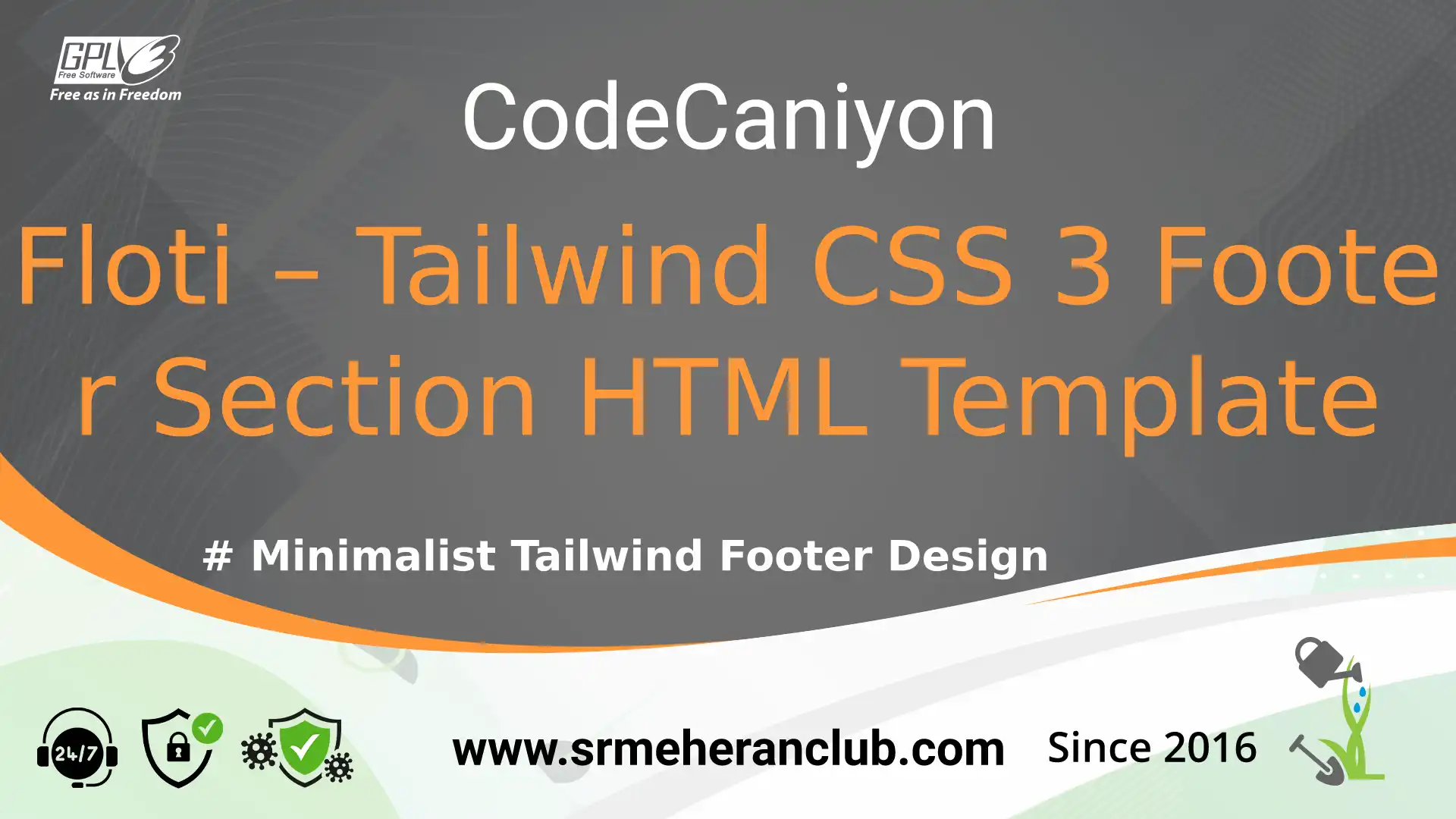 Floti - Tailwind CSS 3 Footer Section HTML Template - Srmehranclub