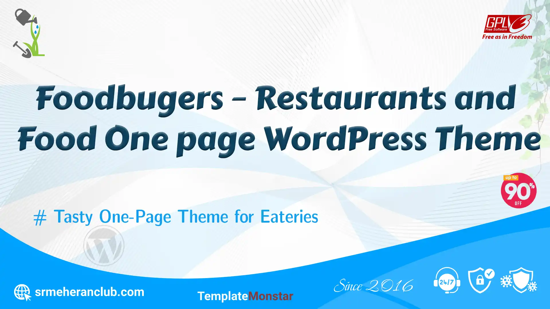 Foodbugers – Restaurants and Food One page WordPress Theme — Theme by Templatemonster