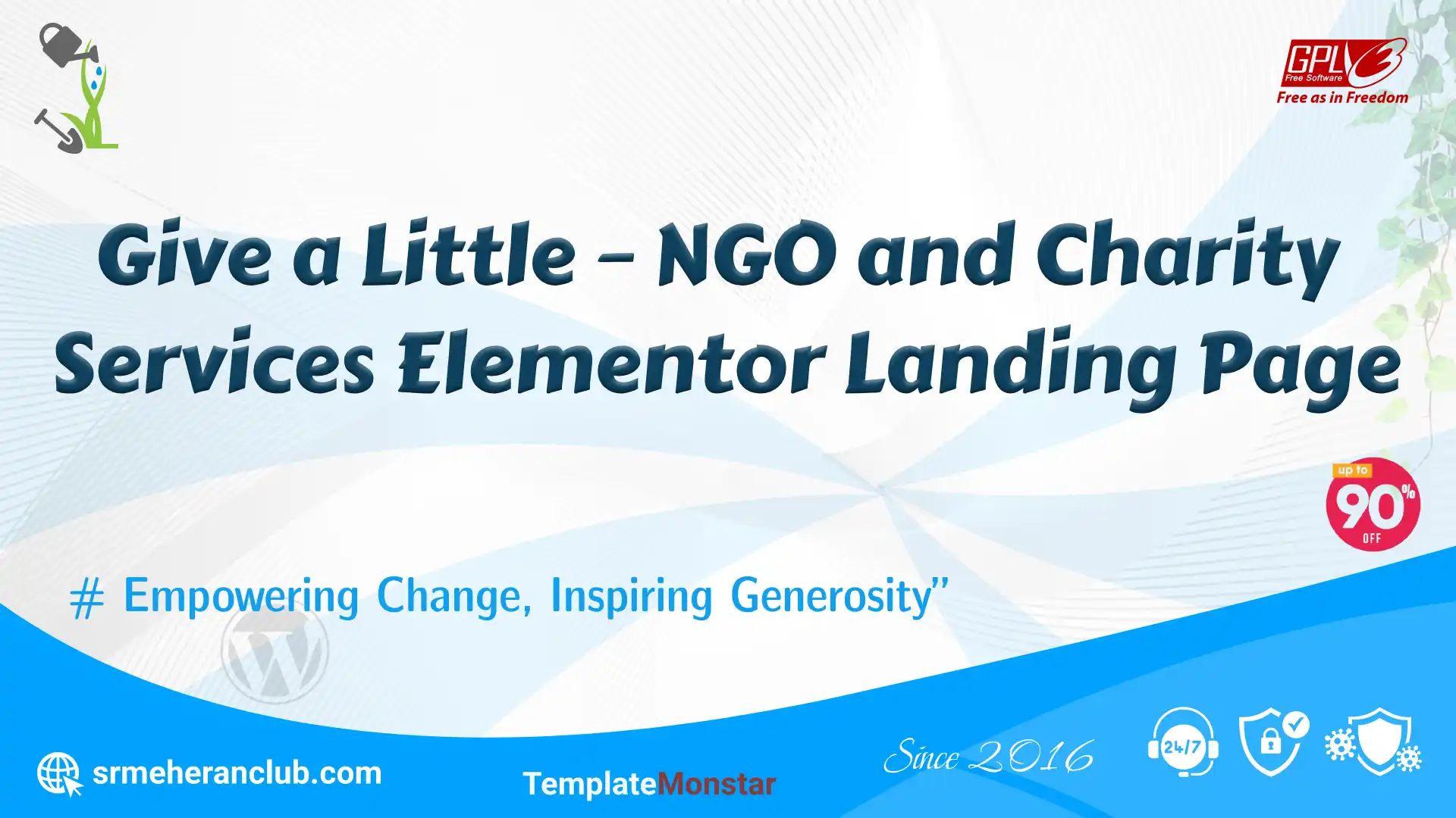 Give a Little – NGO and Charity Services Elementor Landing Page — Elementor Kit by Templatemonster