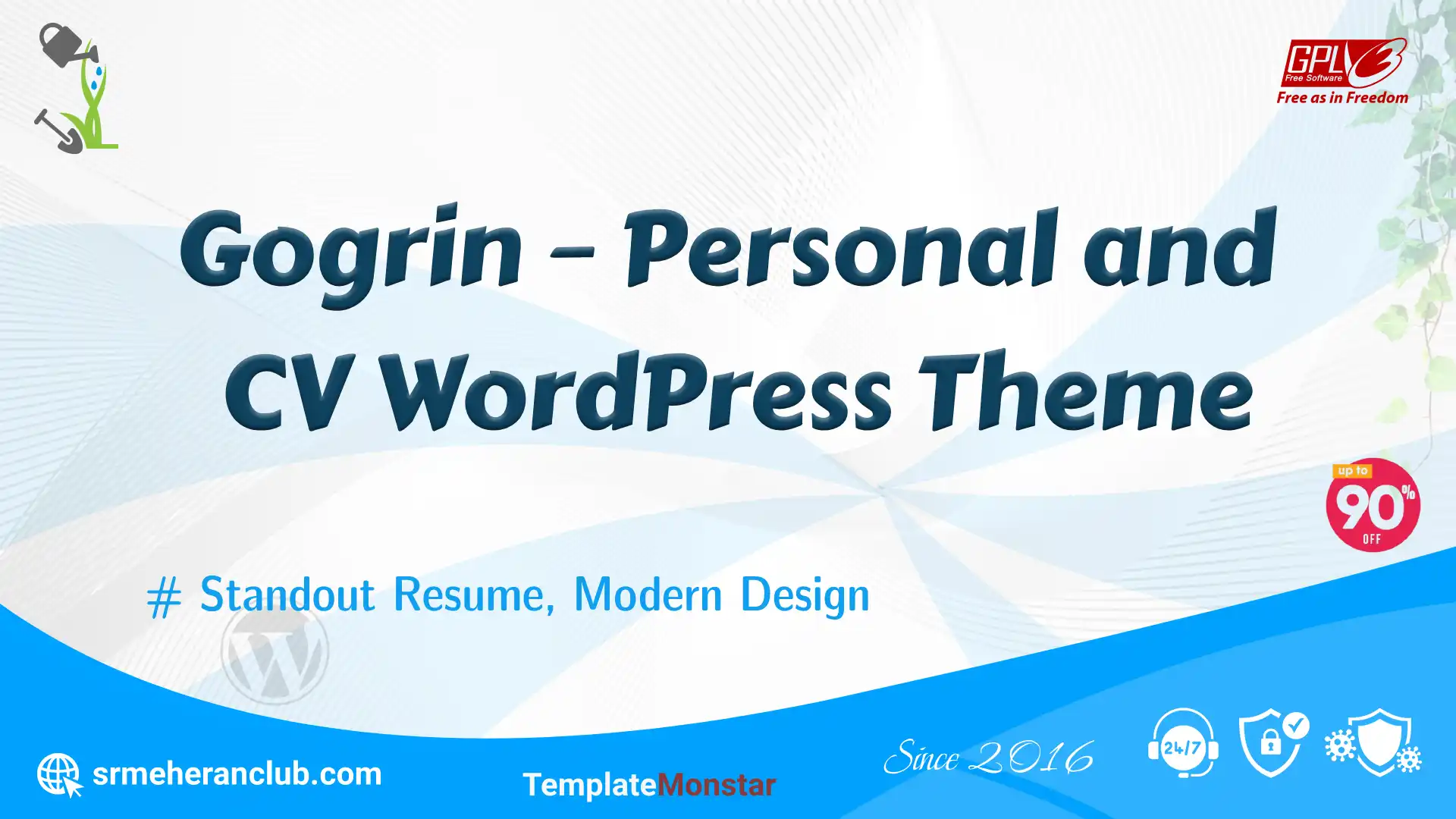 Gogrin – Personal and CV WordPress Theme — Theme by Templatemonster
