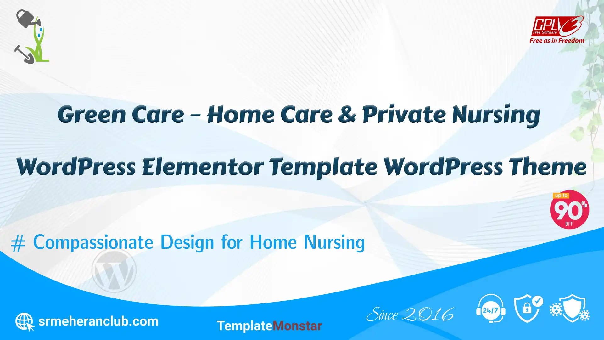 Green Care – Home Care & Private Nursing WordPress Elementor Template WordPress Theme