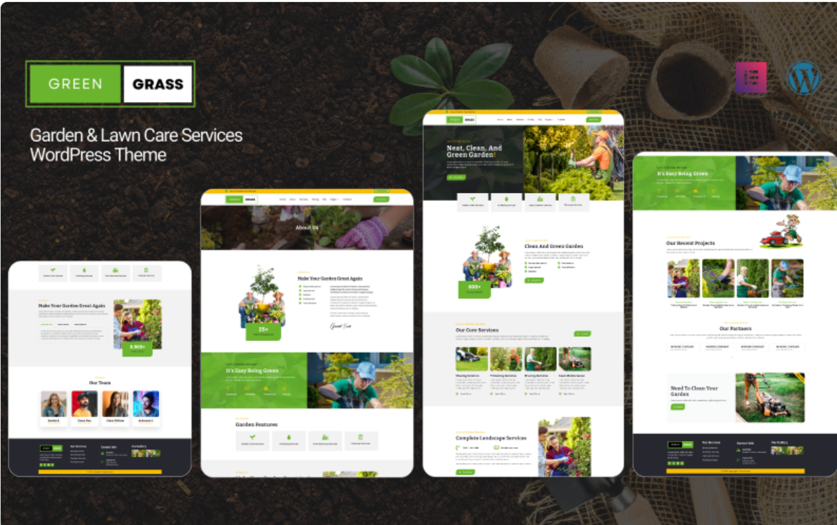 Green Grass - Garden & Lawn Care Services WordPress Theme