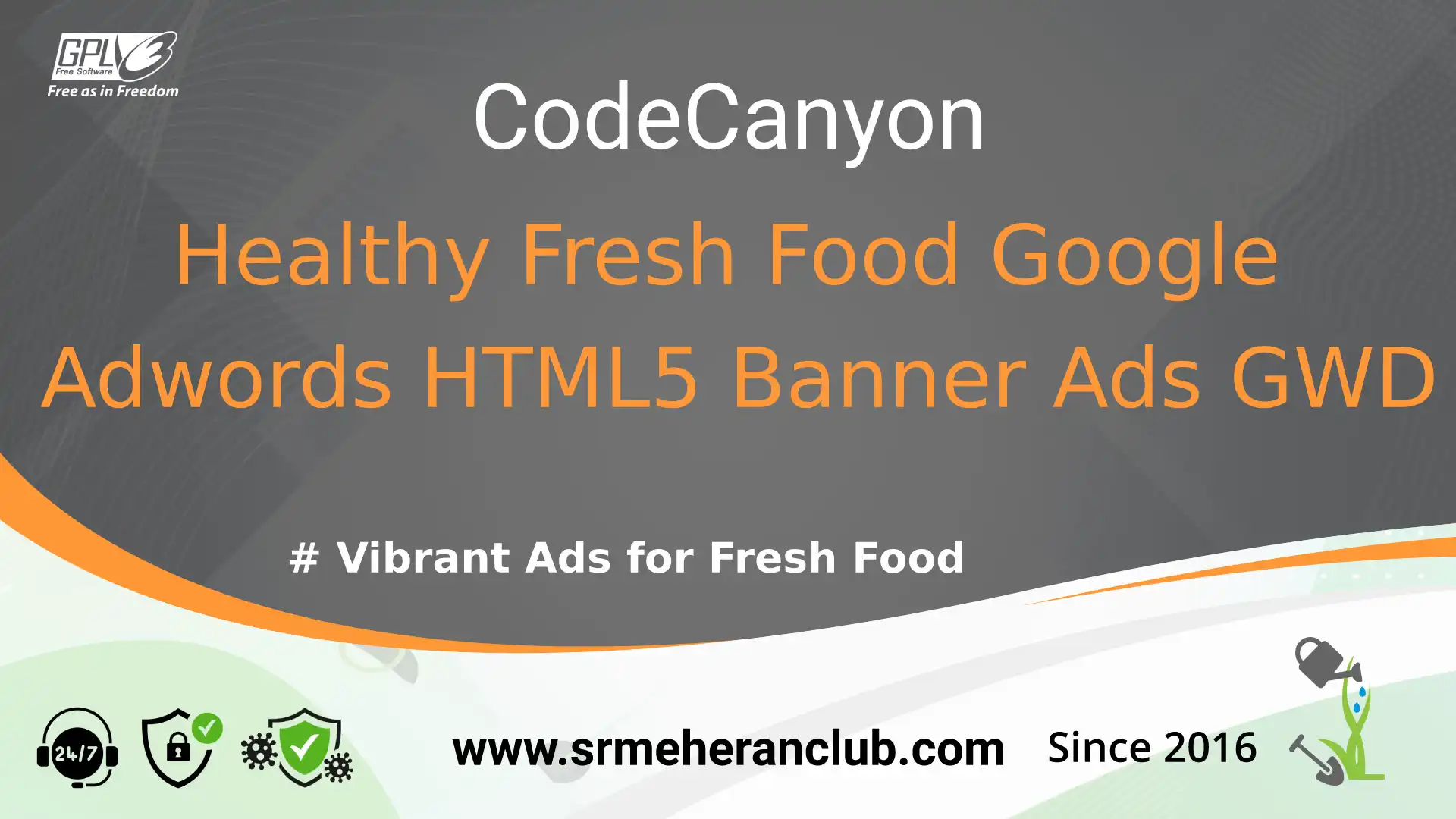 Healthy Fresh Food Google Adwords HTML5 Banner Ads GWD — Template by Codecanyon