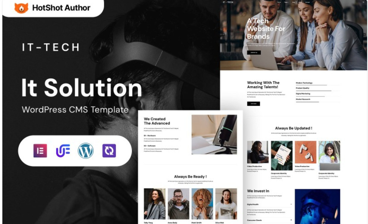 IT-Tech - IT Solutions And Multipurpose WordPress Elementor Theme WordPress Theme