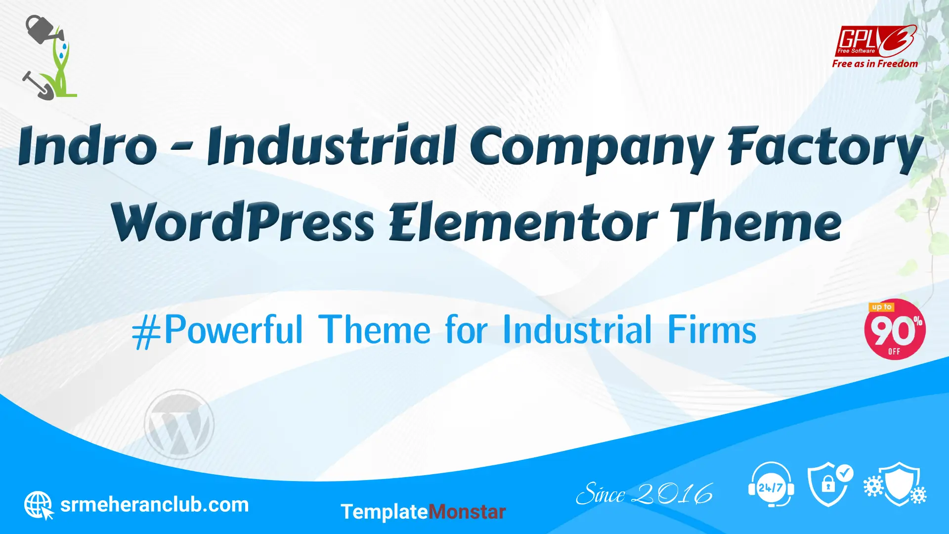 Indro – Industrial Company Factory WordPress Elementor Theme — Theme by Templatemonster