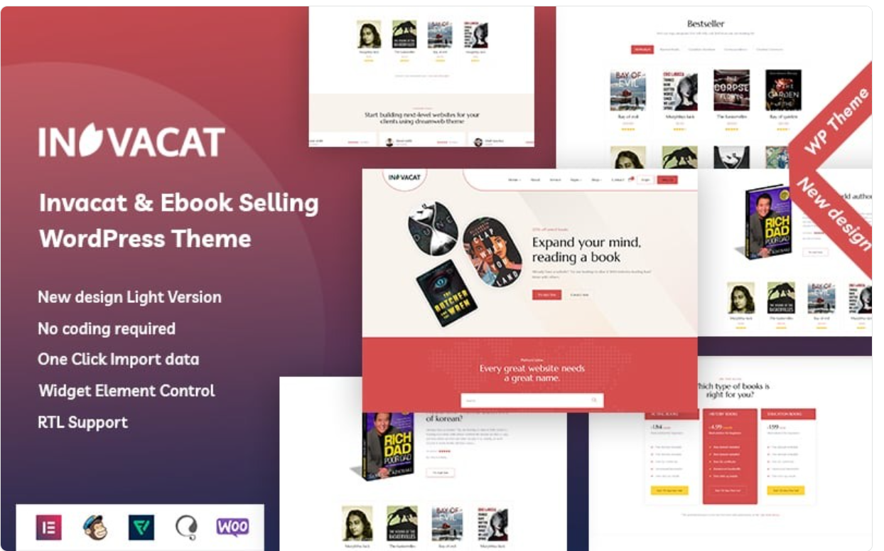 Invacat - Ebook Selling WordPress Theme