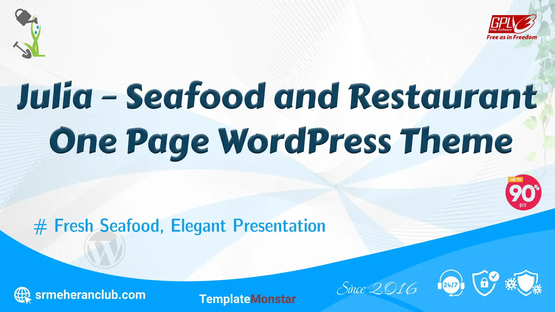 Julia – Seafood and Restaurant One Page WordPress Theme — Theme by Templatemonster