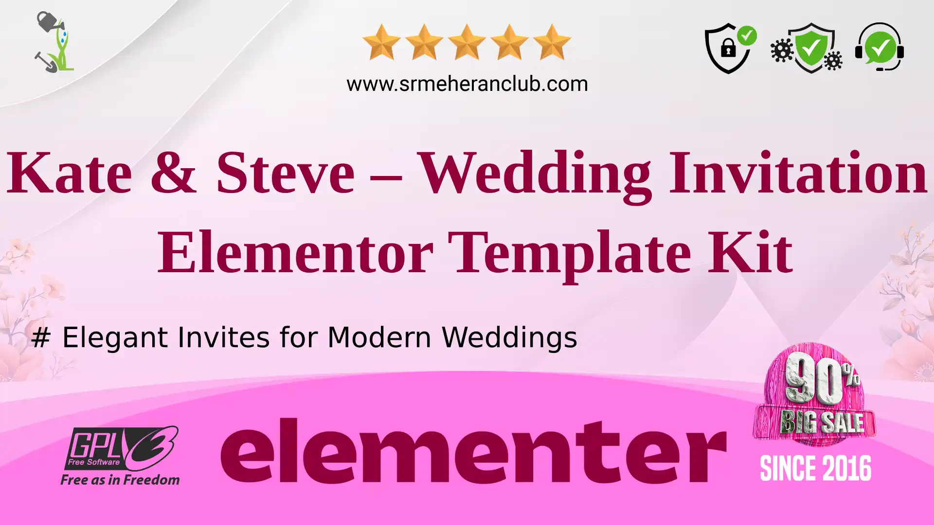Kate & Steve – Wedding Invitation Elementor Template Kit — Elementor Kit by Themeforest