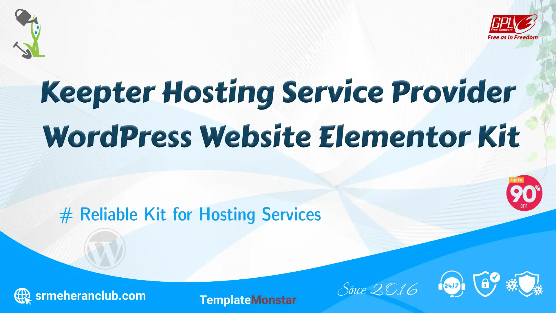 Keepter Hosting Service Provider WordPress Website Elementor Kit — Theme by Templatemonster