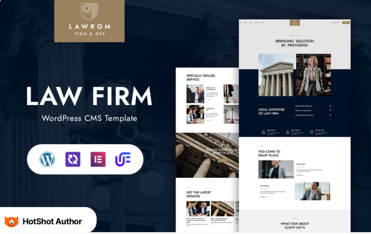 Lawrom - Law Firm WordPress Elementor Theme WordPress Theme
