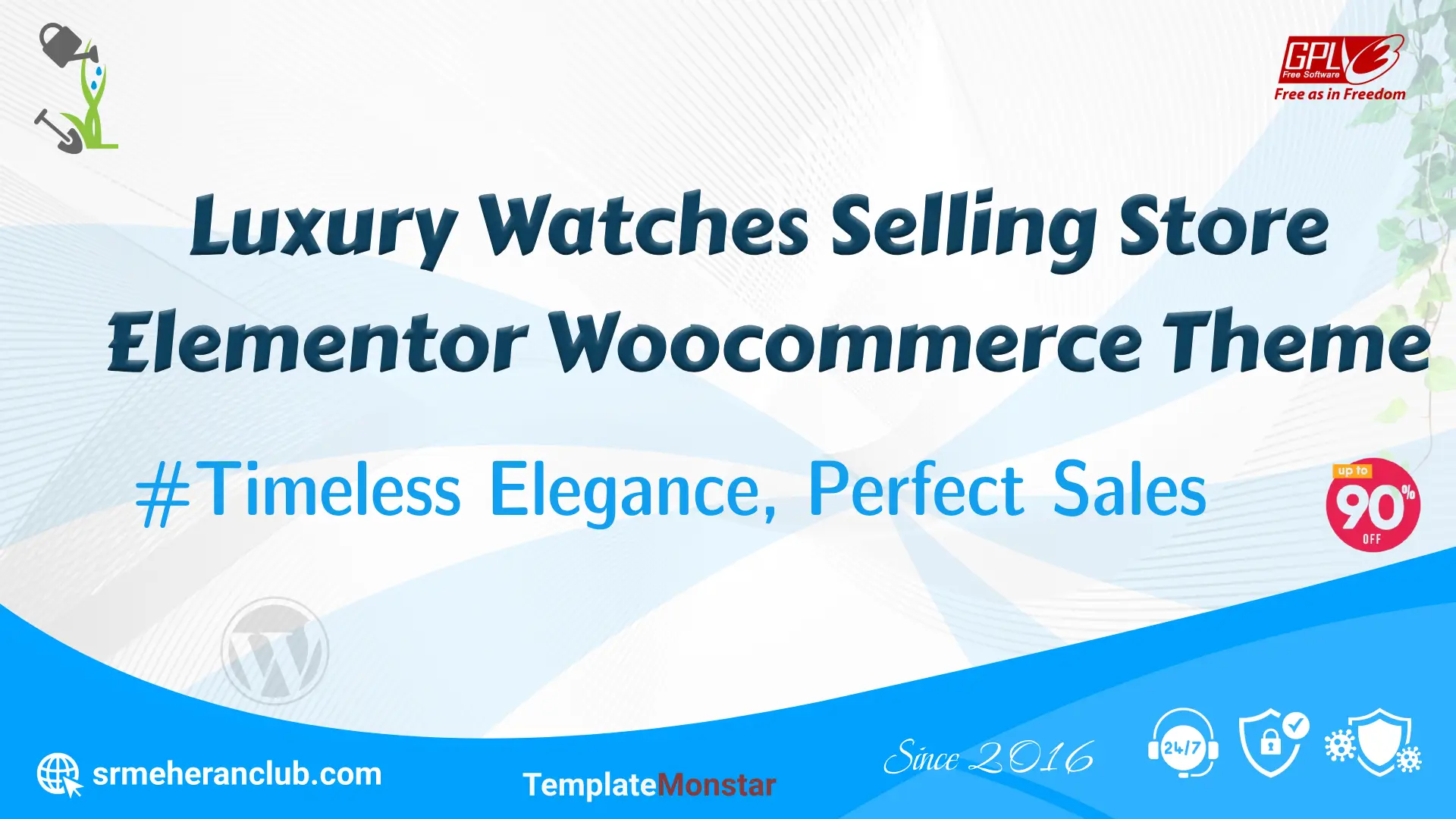 Luxury Watches Selling Store Elementor Woocommerce Theme — Theme by Templatemonster