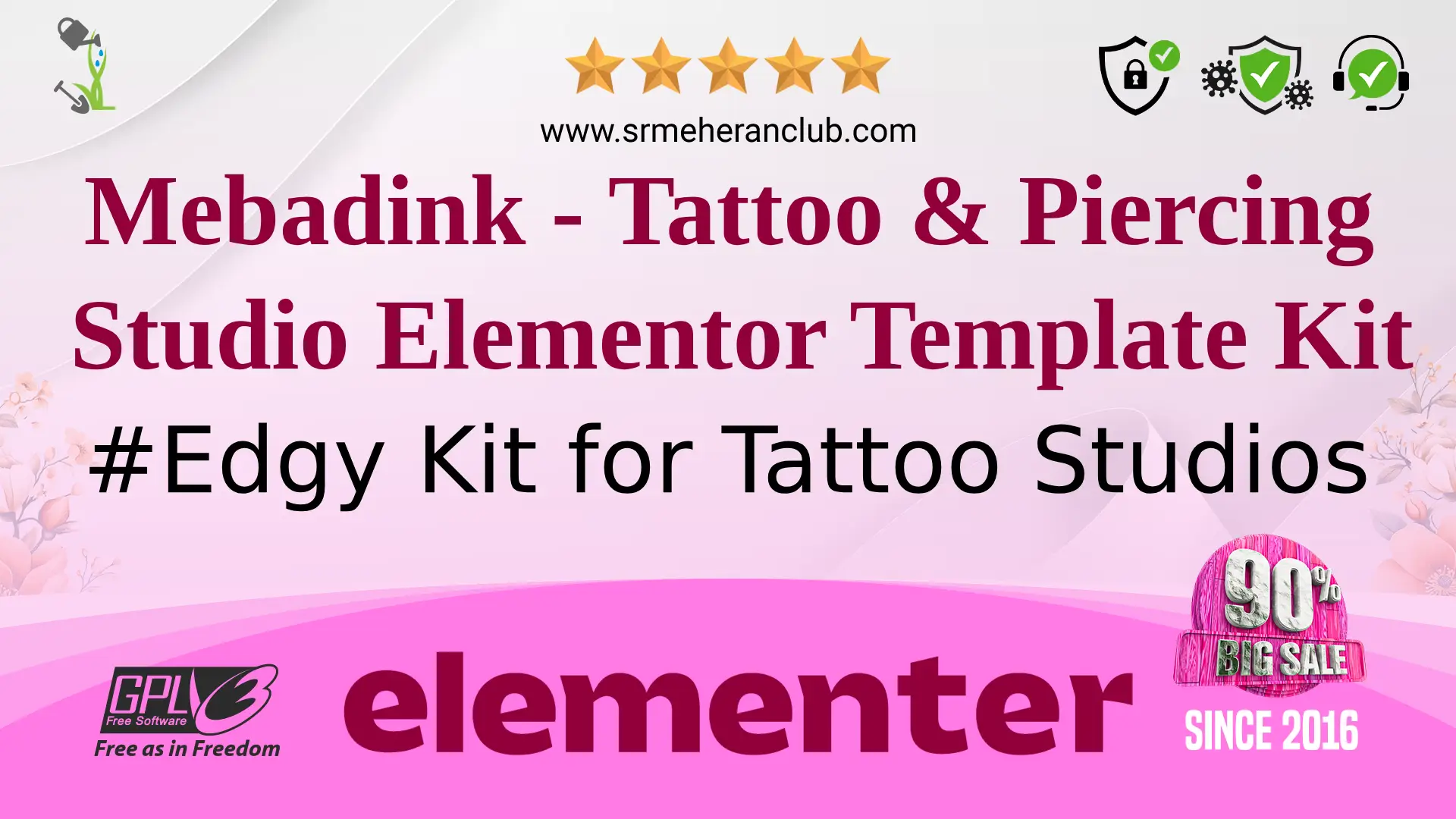 Mebadink – Tattoo & Piercing Studio Elementor Template Kit — Elementor Kit by Themeforest