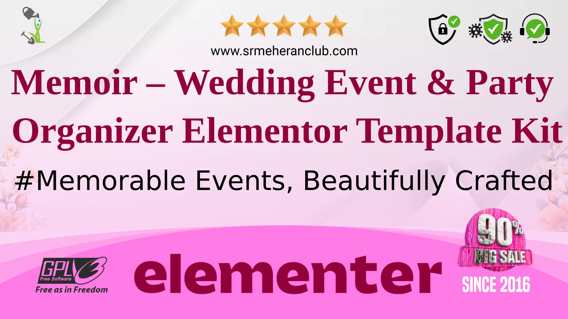 Memoir – Wedding Event & Party Organizer Elementor Template Kit