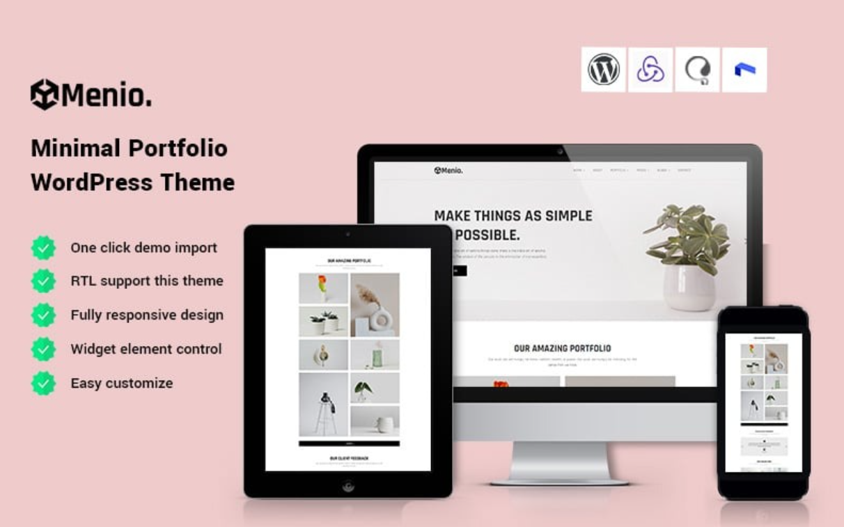 Menio - Minimal Portfolio WordPress Theme