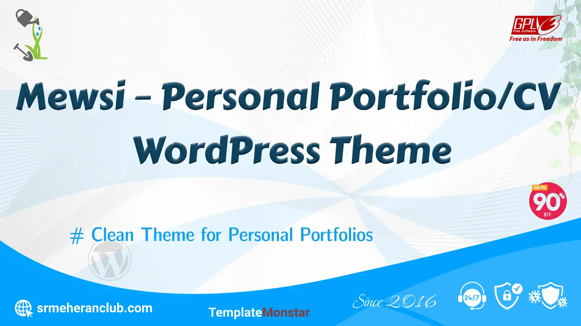 Mewsi – Personal Portfolio/CV WordPress Theme