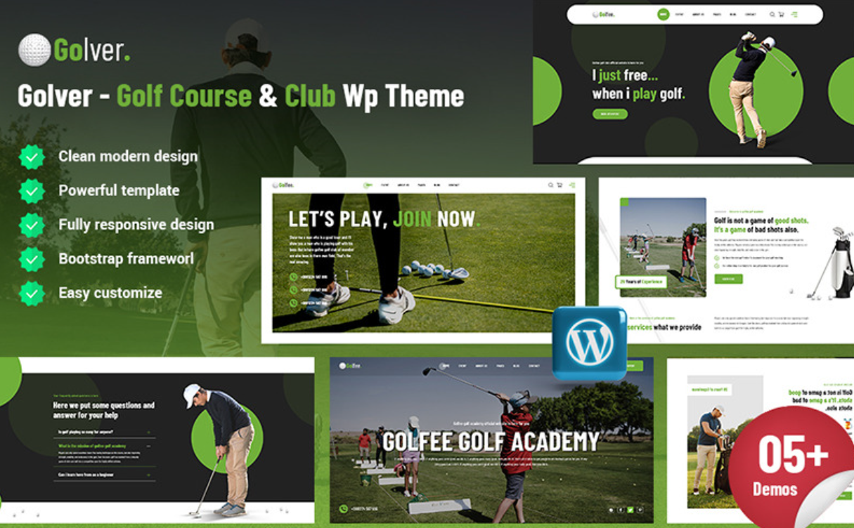 Golver - Golf Course & Club Elementor WordPress Theme