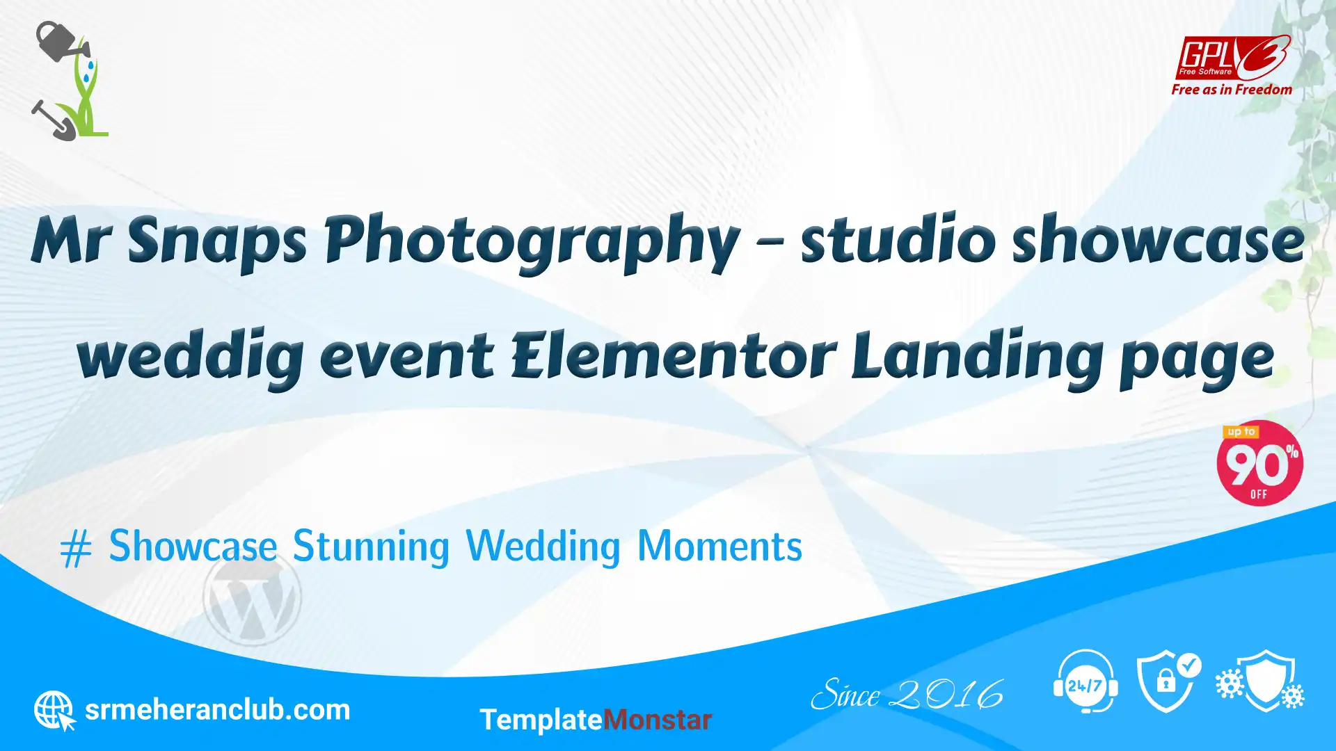 Mr Snaps Photography – studio showcase weddig event Elementor Landing page