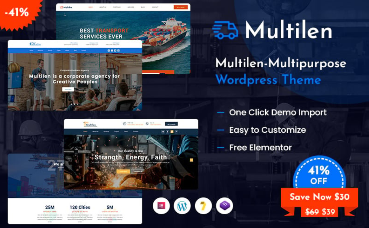 Multilen - Business Corporate & Multi-Purpose WordPress Theme