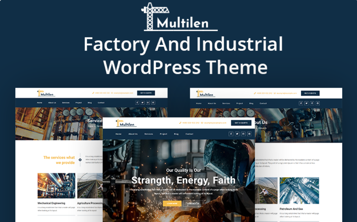 Multilen - Industry & Factory WordPress Theme