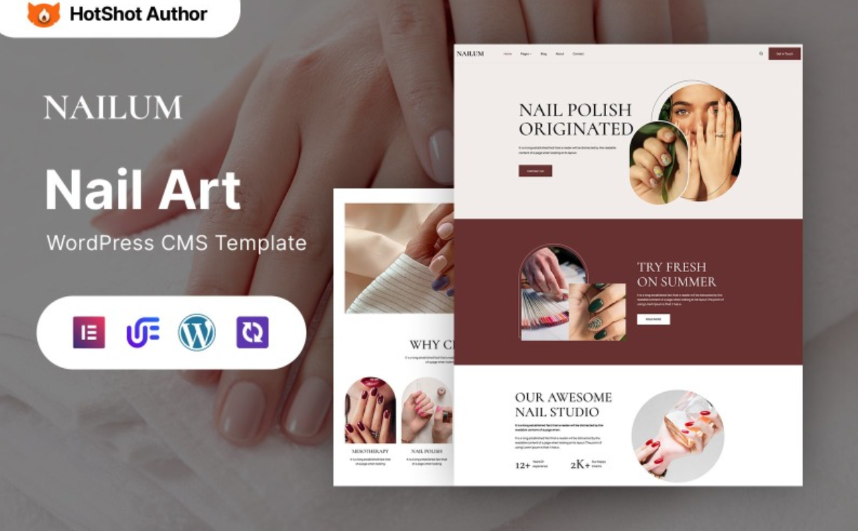 Nailum - Nail Art Salon WordPress Elementor Theme WordPress Theme