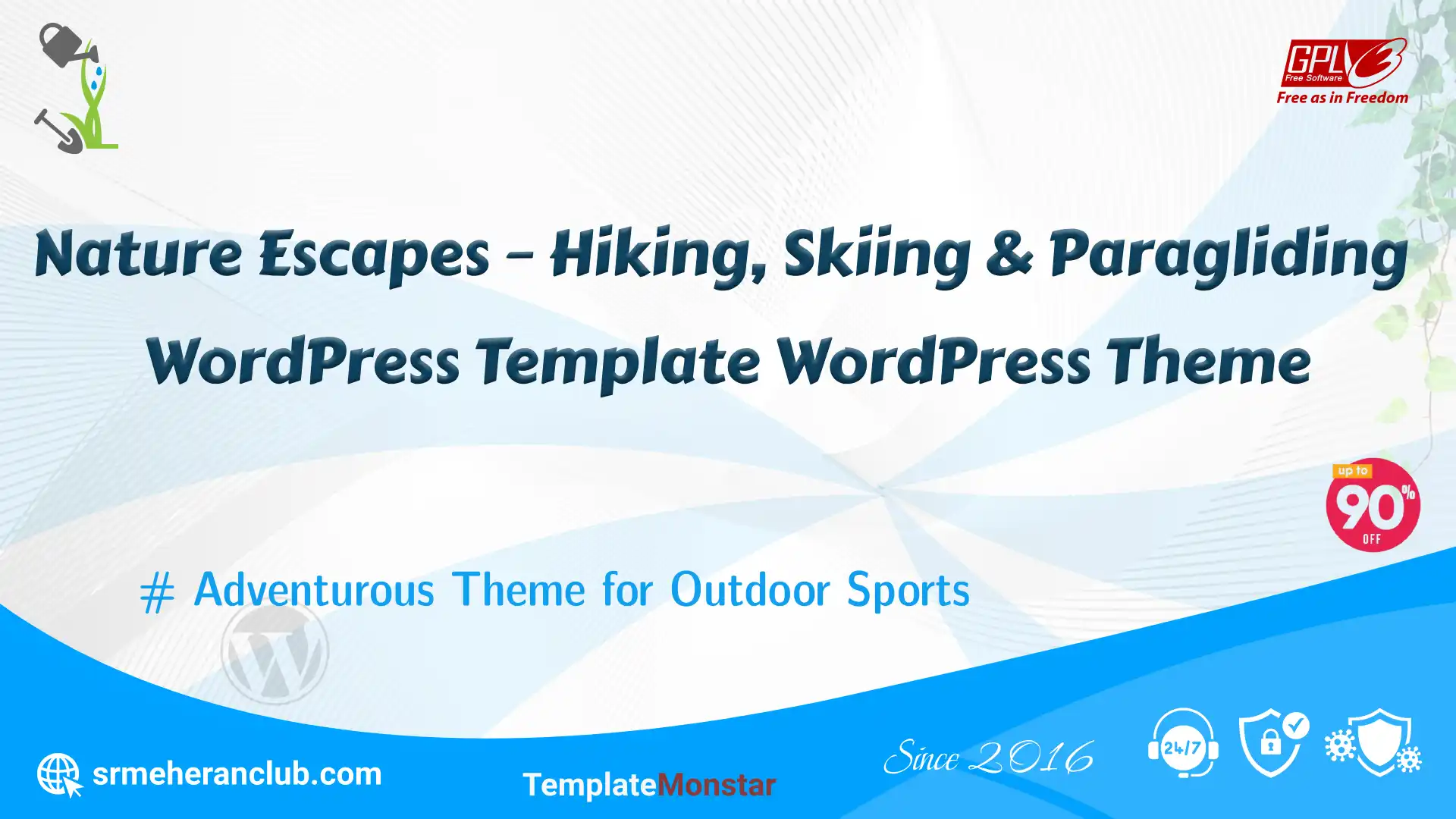 Nature Escapes – Hiking, Skiing & Paragliding WordPress Template WordPress Theme