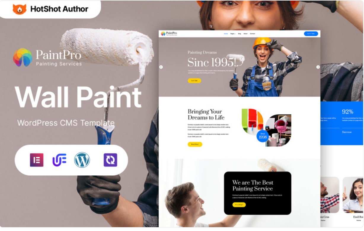 PaintPro - Wallpapering And Painting WordPress Elementor Theme WordPress Theme
