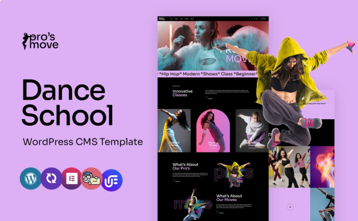 Prosmove - Dance School And Studio Multipurpose WordPress Elementor Theme WordPress Theme