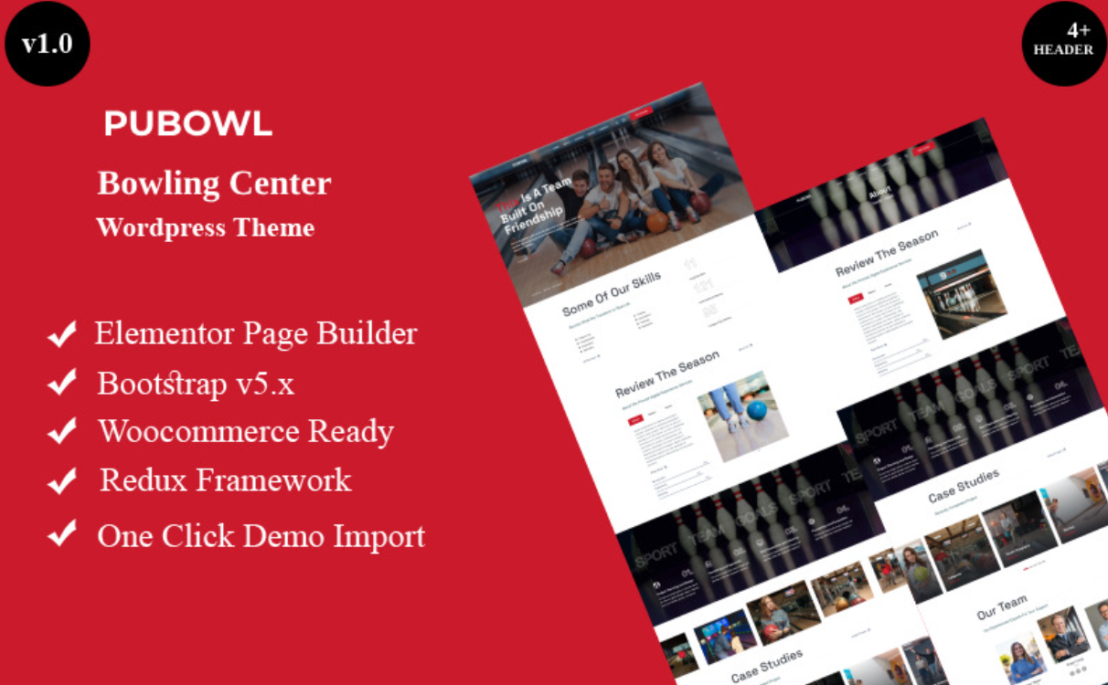 Pubowl - Bowling Center Wordpress Theme WordPress Theme