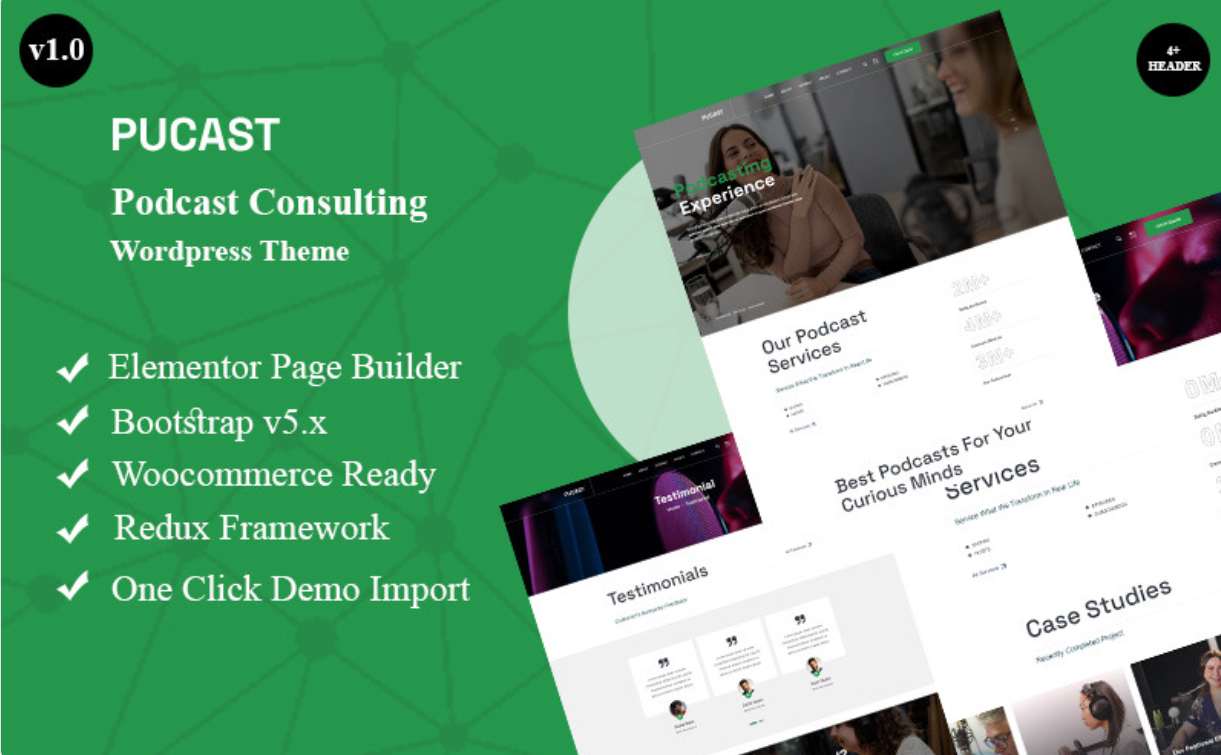 Pucast - Podcast Wordpress Theme WordPress Theme