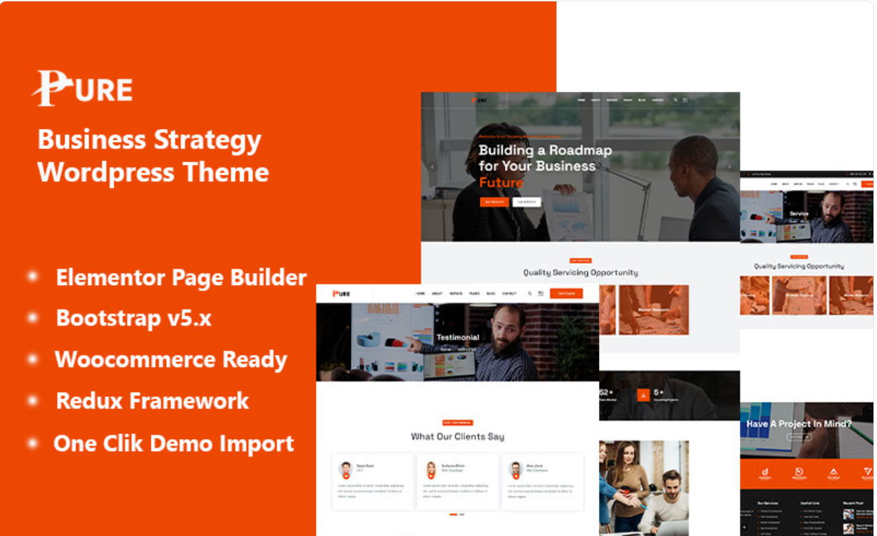 Pure - Business Strategy Wordpress Theme WordPress Theme
