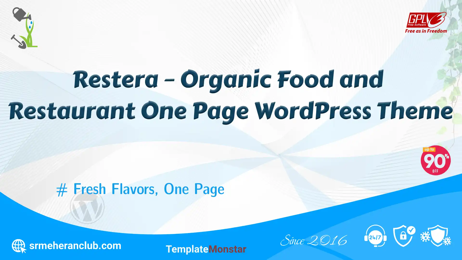 Restera – Organic Food and Restaurant One Page WordPress Theme — Theme by Templatemonster