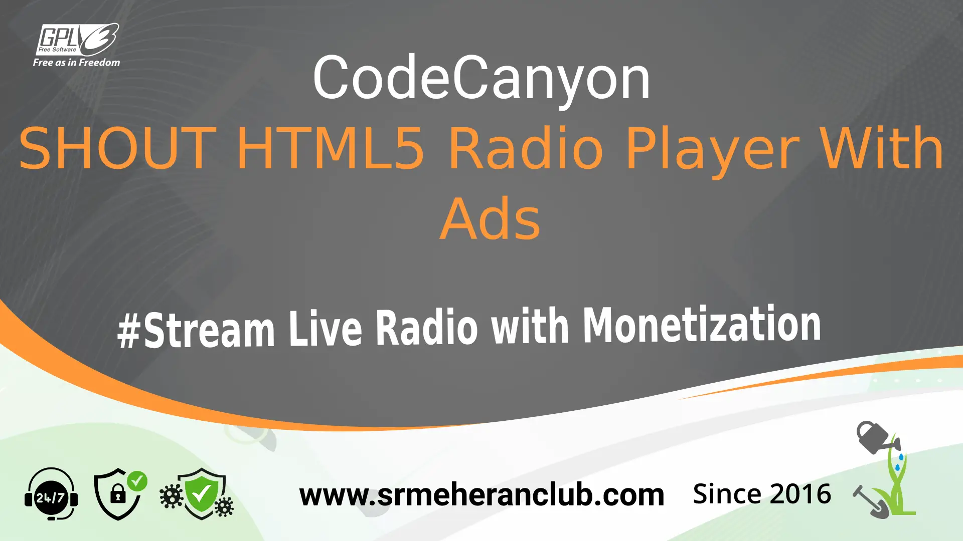 SHOUT HTML5 Radio Player With Ads