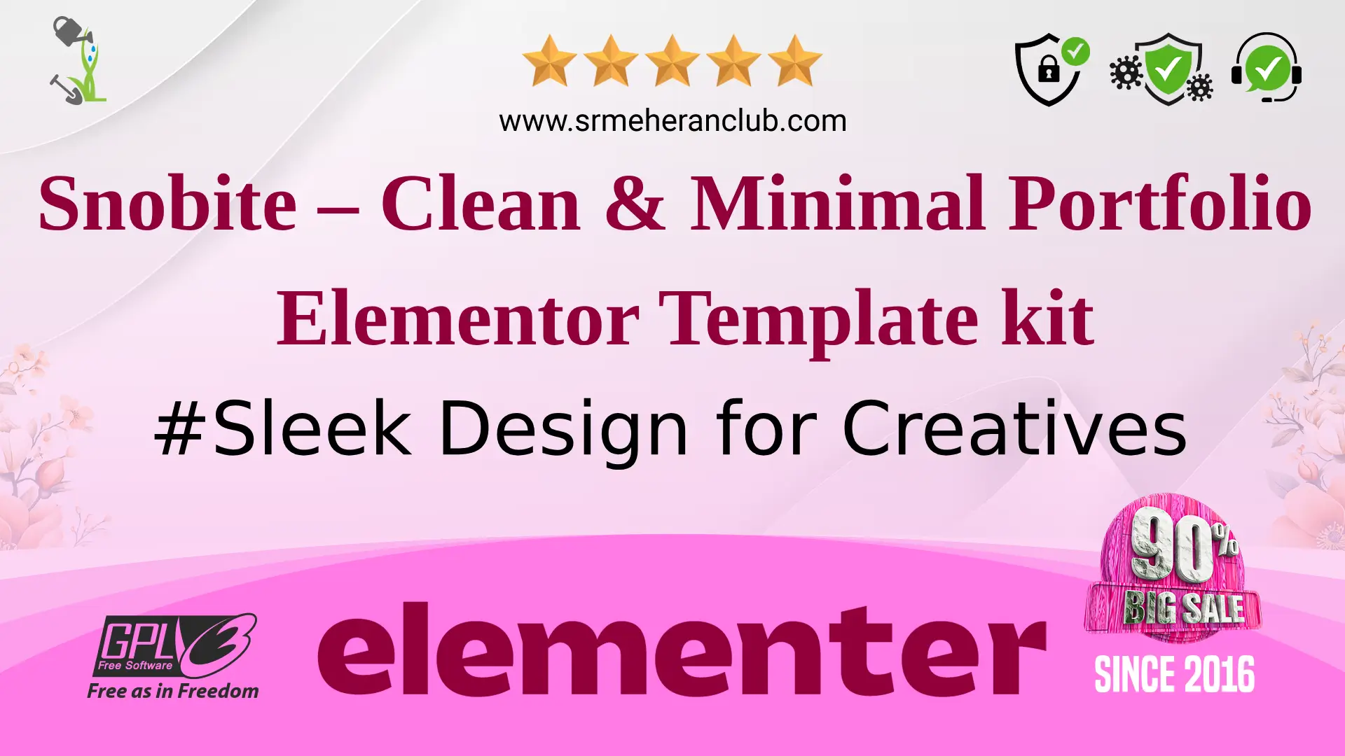 Snobite – Clean & Minimal Portfolio Elementor Template kit — Elementor Kit by Themeforest
