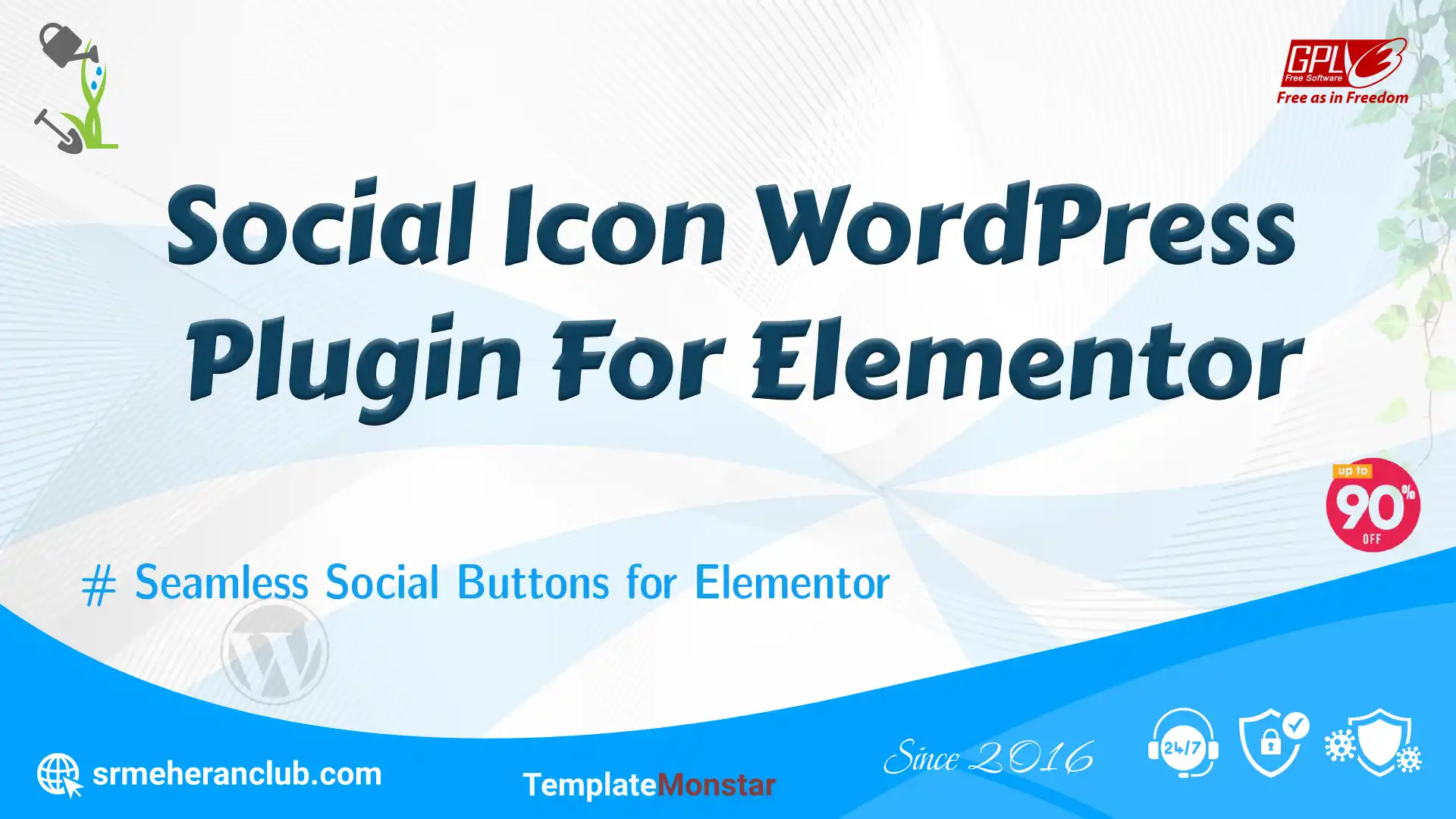 Social Icon WordPress Plugin For Elementor