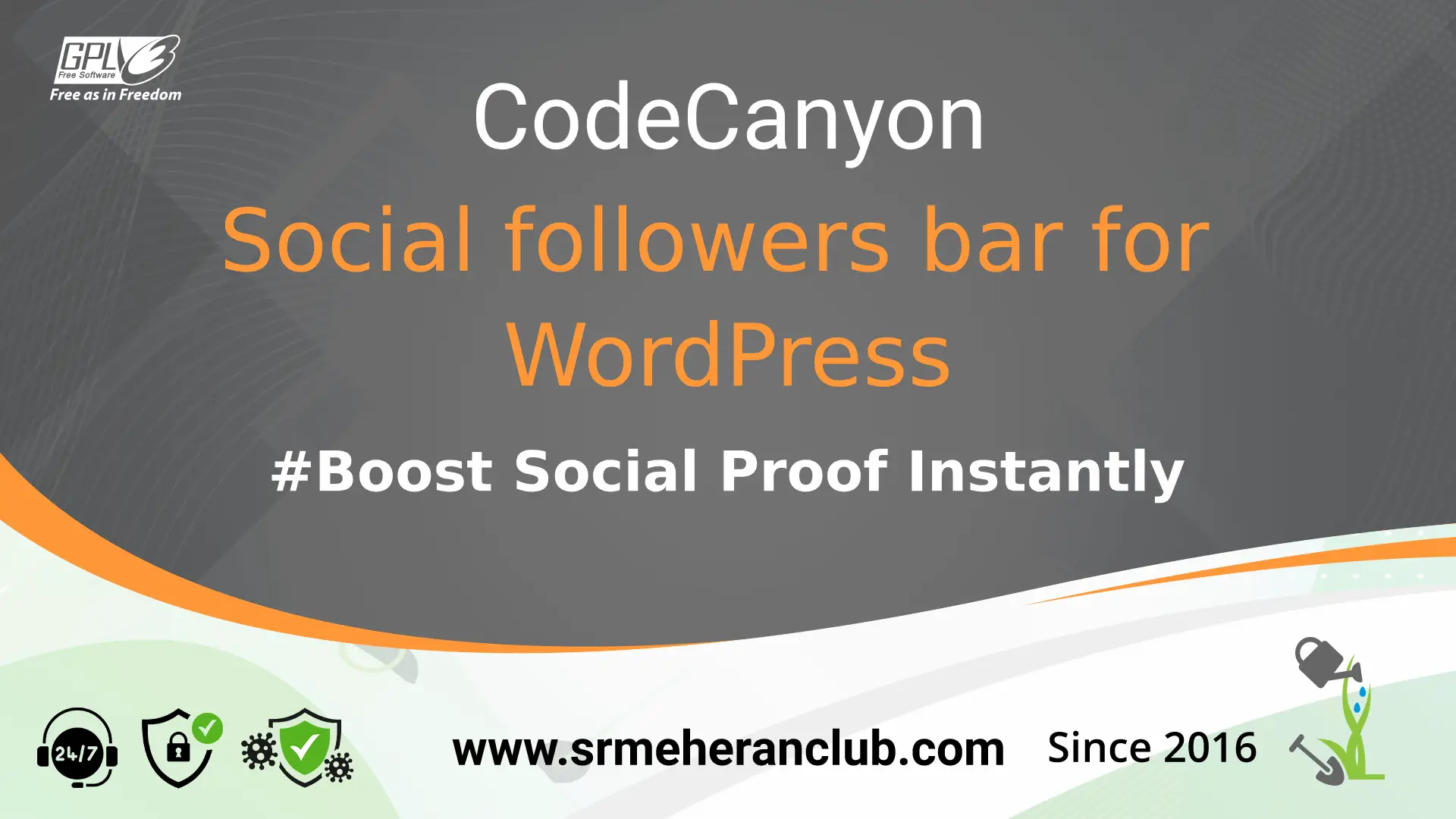 Social followers bar for WordPress — Plugin by Codecanyon