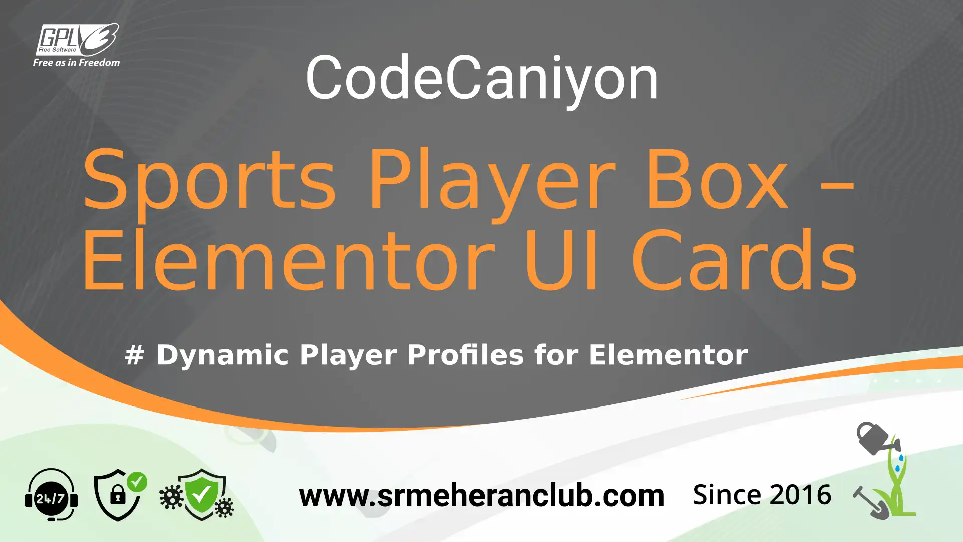 Sports Player Box – Elementor UI Cards