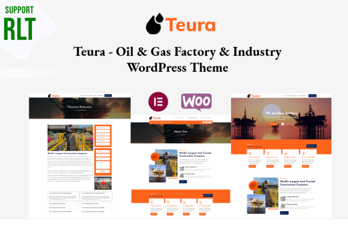 Teura - Oil & Gas Factory WordPress Theme