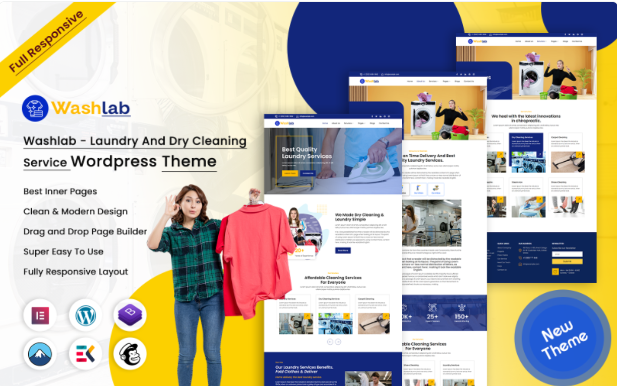 Washlab - Laundry And Dry Cleaning WordPress Theme