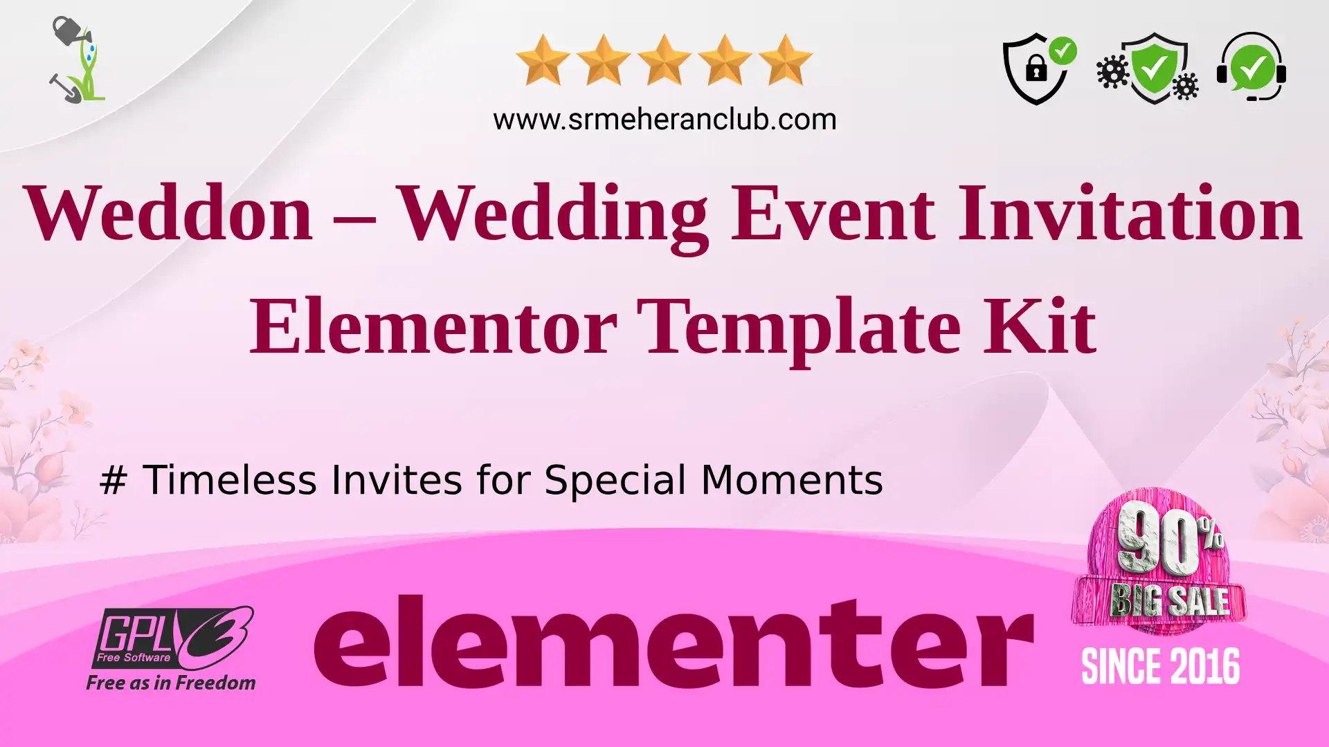 Weddon – Wedding Event Invitation Elementor Template Kit — Elementor Kit by Themeforest