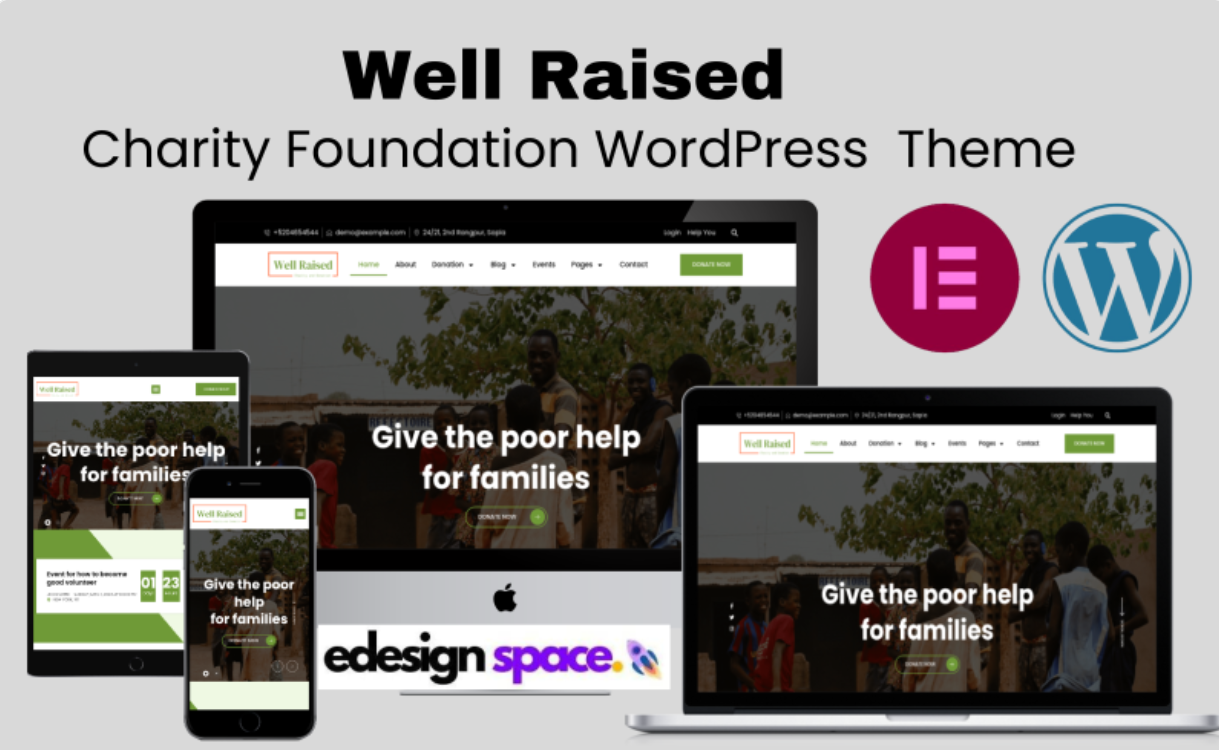 Well Raised - Charity Foundation and Donation WordPress Theme