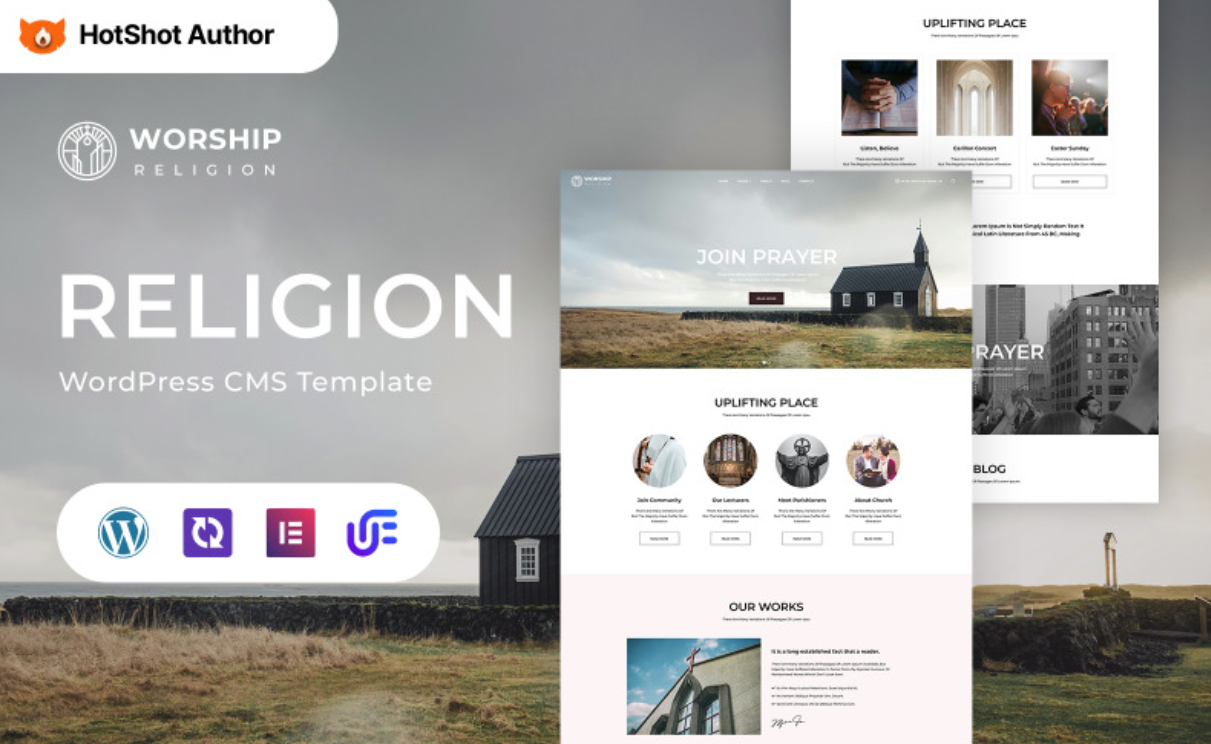 Worship - Religion WordPress Elementor Theme WordPress Theme