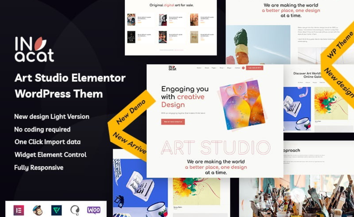 Invacat - Art Studio Elementor WordPress Theme